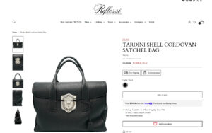 Tardini Bag - Riflessi Store Accessories Catalog (Website Screenshot)